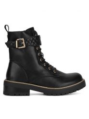 JENNY Botki WS5260-01 Czarny. Czarne botki Jenny, bez wzorów, bez obcasa, na płaskiej podeszwie, bez zapięcia. Za 143.99 zł.