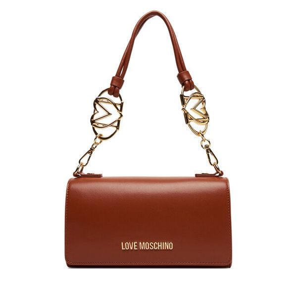 Torebka LOVE MOSCHINO. Brązowe torebki klasyczne Love Moschino, bez wzorów, klasyczne, bez dodatków. Za 449.99 zł.
