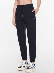 Tommy Hilfiger Spodnie dresowe 1985 WW0WW38690 Granatowy Tapered Fit. Niebieskie spodnie dresowe Tommy Hilfiger, bez wzorów, z bawełny. Za 339.99 zł.
