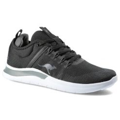 Szare Sneakersy Kangaroos Damskie Sportowe Buty. Czarne buty treningowe KangaROOS, na wiosnę, z aplikacjami, z materiału, bez zapięcia, na fitness i siłownię. Za 179.00 zł.