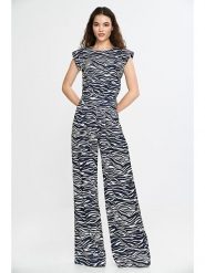 Nife Kombinezon w kolorze granatowo-białym rozmiar: 36. Niebieskie kombinezony Nife, bez wzorów, bez kołnierzyka, bez ramiączek. Za 187.07 zł.