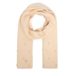 Szalik Guess. Brązowe szaliki i kominy Guess, z aplikacjami. Za 234.99 zł.