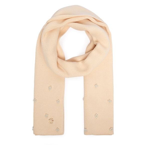 Szalik Guess. Brązowe szaliki i kominy Guess, z aplikacjami. Za 234.99 zł.