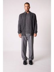 Perfect Cashmere Kaszmirowy kardigan "Leo" w kolorze antracytowym rozmiar: L. Czarne swetry Perfect Cashmere, l, bez wzorów, z kaszmiru, bez ramiączek. Za 632.42 zł.