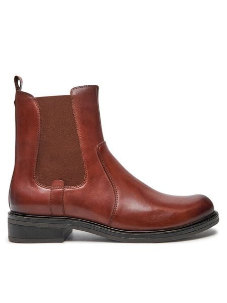 Caprice Botki 9-25304-41 Brązowy. Brązowe botki Caprice, bez wzorów, ze skóry, bez obcasa, na płaskiej podeszwie, bez zapięcia. Za 207.99 zł.