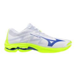 Buty halowe Mizuno Wave Lightning Pro. Białe buty treningowe Mizuno, bez wzorów, bez zapięcia, do siatkówki, mizuno wave. Za 379.99 zł.