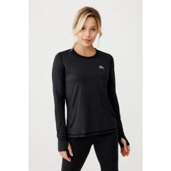 Damska koszulka sportowa Rough Radical Fun Ls. Czarne t-shirty sportowe ROUGH RADICAL, l, bez wzorów, bez ramiączek, na fitness i siłownię. W wyprzedaży za 92.65 zł.