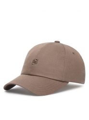 BOSS Czapka z daszkiem Ari B Icon 50567665 Brązowy. Brązowe czapki z daszkiem Boss, bez wzorów, z bawełny. Za 169.99 zł.