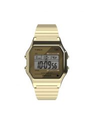 Timex Zegarek T80 34mm Stainless Steel Expansion Band TW2R79000 Złoty. Żółte, cyfrowe zegarki Timex, złote. Za 239.99 zł.