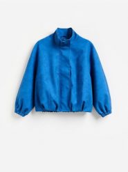 Kurtka z wiskozą - niebieski. Niebieskie kurtki Reserved, l, bez wzorów, z tkaniny, bez kaptura. Za 299.99 zł.