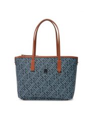 Tommy Hilfiger Torebka Th Monoplay Leather Mini Tote AW0AW17415 Granatowy. Niebieskie torebki klasyczne Tommy Hilfiger, bez wzorów, ze skóry, bez dodatków. Za 479.99 zł.