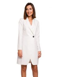 Stylove Sukienka w kolorze kremowym rozmiar: XL. Brązowe sukienki Stylove, na co dzień, xl, bez wzorów, bez kołnierzyka, bez ramiączek, maxi, proste. Za 207.88 zł.