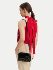 LOVE MOSCHINO Torebka JC4250PP0OKE100A Czarny. Czarne listonoszki Love Moschino, bez wzorów, ze skóry, bez dodatków. Za 919.99 zł.