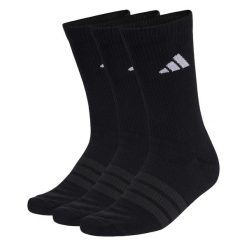 Skarpety Cushioned Sportswear Crew, 3 Pary W Opakowaniu. Czarne skarpetki adidas, bez wzorów. Za 59.95 zł.
