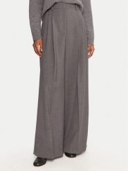 Weekend Max Mara Spodnie palazzo Adelfi 2525136072 Szary Wide Leg. Szare spodnie materiałowe Weekend Max Mara, bez wzorów, z materiału. Za 1,199.00 zł.