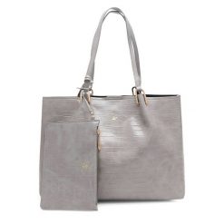 Torebka Beverly Hills Polo Club. Szare torebki klasyczne Beverly Hills Polo Club, bez wzorów, klasyczne, bez dodatków. Za 159.99 zł.