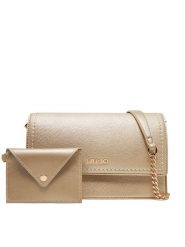 Liu Jo Torebka S Crossbody AA5158 E0058 Złoty. Żółte kopertówki Liu Jo, bez wzorów, ze skóry, wizytowe, bez dodatków. Za 499.99 zł.