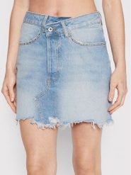 Liu Jo Spódnica jeansowa UA2114 DS494 Niebieski Slim Fit. Niebieskie spódnice Liu Jo, bez wzorów, z bawełny, mini. Za 649.99 zł.