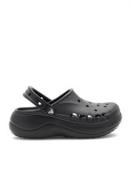 Crocs Klapki BAYA PLATFORM CLOG 208186-001 Czarny. Czarne klapki Crocs, bez wzorów, z syntetyku, bez obcasa, bez zapięcia. Za 236.99 zł.
