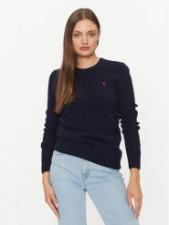 Polo Ralph Lauren Sweter 211910421003 Granatowy Regular Fit. Niebieskie swetry Polo Ralph Lauren, xxs, bez wzorów, z wełny, bez ramiączek. Za 529.99 zł.