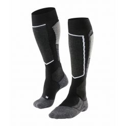 Podkolanówki damskie Falke SK2. Czarne skarpetki Falke, bez wzorów, z materiału. Za 283.99 zł.