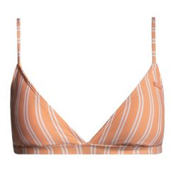 Góra od stroju kąpielowego ROXY Into The Sun Fix Tikitri. Brązowe bikini Roxy, bez wzorów, sportowe. Za 79.99 zł.