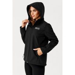 Kurtka damska softshellowa trekkingowa Rough Radical Evo. Czarne kurtki przejściowe sportowe ROUGH RADICAL, l, bez wzorów, z softshellu, bez kaptura, trekkingowe. Za 249.00 zł.