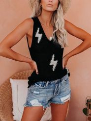 LA Angels Top dzianinowy w kolorze czarnym rozmiar: XL. Czarne topy LA Angels, xl, bez wzorów, z dzianiny, bez kołnierzyka, bez ramiączek. Za 109.95 zł.