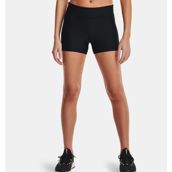 Spodenki fitness damskie Under Armour Armour Mid Rise. Czarne szorty sportowe Under Armour, bez wzorów, na fitness i siłownię. Za 99.99 zł.