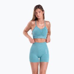 Spodenki treningowe damskie Carpatree Allure Seamless. Niebieskie szorty sportowe Carpatree, bez wzorów, z elastanu, na fitness i siłownię. Za 169.99 zł.