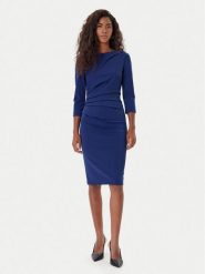 Rinascimento Sukienka koktajlowa CFC0126154003 Granatowy Slim Fit. Niebieskie sukienki Rinascimento, xl, bez wzorów, z syntetyku, wizytowe, bez kołnierzyka, bez ramiączek. Za 419.99 zł.