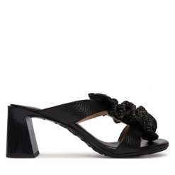 Klapki Hispanitas. Czarne klapki Hispanitas, bez wzorów, bez obcasa, bez zapięcia. Za 609.99 zł.