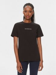 Calvin Klein Jeans T-Shirt J20J221065 Czarny Regular Fit. Czarne t-shirty Calvin Klein Jeans, s, bez wzorów, z bawełny, bez kołnierzyka, bez ramiączek. Za 109.99 zł.