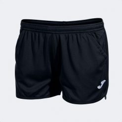 Spodenki do tenisa damskie Joma Hobby. Czarne szorty sportowe Joma, bez wzorów, z materiału, z standardowym stanem, do piłki nożnej. Za 66.99 zł.