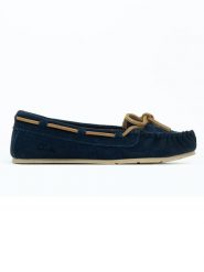 Clarks Skórzane mokasyny w kolorze granatowym rozmiar: 37. Niebieskie mokasyny Clarks, bez wzorów. Za 170.47 zł.