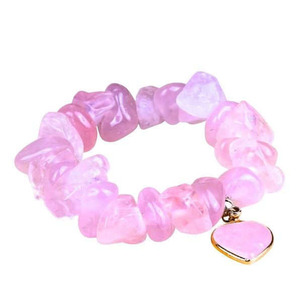 SAMBA Bransoletka kwarc różowy serce. Czerwone bransoletki Braccatta, z kwarcem, metalowe. Za 298.00 zł.
