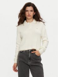 Tommy Jeans Sweter DW0DW19833 Écru Regular Fit. Swetry Tommy Jeans, xxs, bez wzorów, z jeansu, bez ramiączek. Za 309.99 zł.