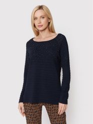 Joseph Ribkoff Bluzka 223955 Granatowy Regular Fit. Niebieskie bluzki Joseph Ribkoff, s, bez wzorów, z syntetyku, bez kołnierzyka, bez ramiączek. Za 379.99 zł.