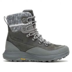 Buty do chodzenia damskie Merrell Siren 4 Thermo Mid Zip. Szare buty trekkingowe Merrell, bez wzorów, z gumy, bez zapięcia, trekkingowe. Za 899.99 zł.