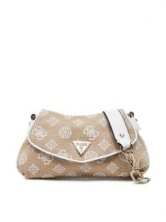 Guess Torebka HWJG96 27190 Beżowy. Brązowe listonoszki Guess, z aplikacjami, z materiału, bez dodatków. Za 319.99 zł.