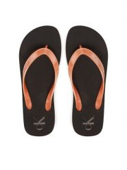 Calvin Klein Jeans Japonki Beach Sandal Monologo Tpu YW0YW01719 Złoty. Żółte japonki Calvin Klein Jeans, bez wzorów, z jeansu. Za 119.99 zł.