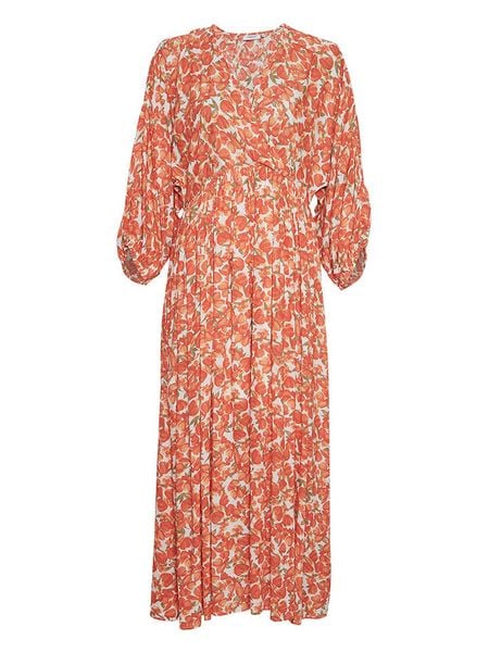 MOSS COPENHAGEN Sukienka "Pietra" w kolorze pomarańczowym rozmiar: S/M. Pomarańczowe sukienki Moss Copenhagen, m, bez wzorów, bez kołnierzyka, bez ramiączek, maxi. Za 167.28 zł.