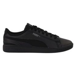 Buty damskie Puma Vikky V3 Lth skórzane na co dzień. Czarne buty treningowe Puma, bez wzorów, z materiału, bez zapięcia, trekkingowe, puma vikky. Za 279.00 zł.