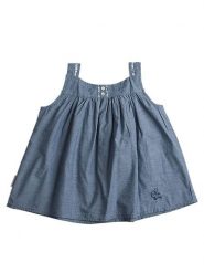 Peak Mountain Top w kolorze niebieskim rozmiar: 128. Niebieskie topy Peak Mountain, bez wzorów, z bawełny, bez kołnierzyka, bez ramiączek. Za 34.99 zł.