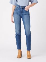 Wrangler Dżinsy - Regular fit - w kolorze niebieskim rozmiar: W33/L34. Niebieskie jeansy Wrangler, l, z aplikacjami, z podwyższonym stanem. Za 162.87 zł.