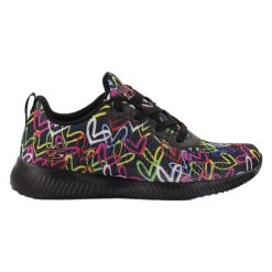 Buty na co dzień damskie SKECHERS BOBS SQUAD sportowe ozdobne. Czarne buty sportowe lifestyle Skechers, z aplikacjami, bez zapięcia, trekkingowe. Za 243.00 zł.