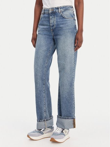 Liu Jo Jeansy UA6207 D4854 Niebieski Straight Fit. Niebieskie jeansy Liu Jo, bez wzorów, z bawełny. Za 549.99 zł.