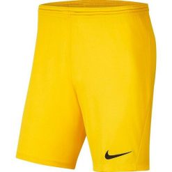 Spodenki dla dzieci Nike Dry Park III NB K żółte BV6865 719. Żółte szorty Nike, bez wzorów, sportowe. Za 59.00 zł.