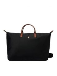 Tommy Hilfiger Torebka Pepette Weekender AW0AW18425 Czarny. Czarne shopper bag Tommy Hilfiger, bez wzorów, z materiału, bez dodatków. Za 569.99 zł.