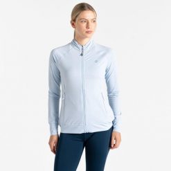 Bluza turystyczna damska Energise. Niebieskie bluzy bez kaptura Dare 2b, bez wzorów, bez kaptura, trekkingowe. W wyprzedaży za 184.70 zł.